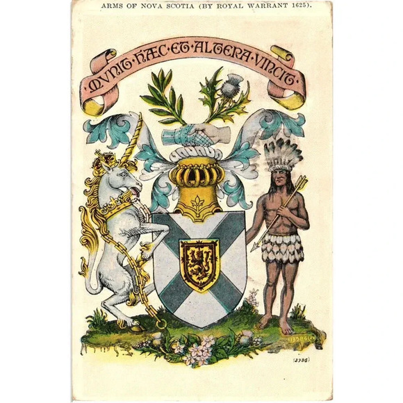 Arms of Nova Scotia (By Royal Warrant 1625) Postcard - Picture 1 of 2